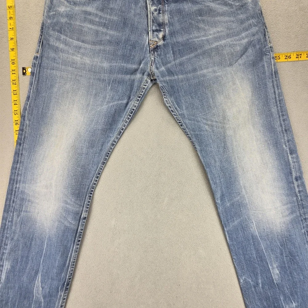 Diesel Jeans Mens 33x32 Blue Poiak Regular‎ Slim Tapered Made in Italy 008C3